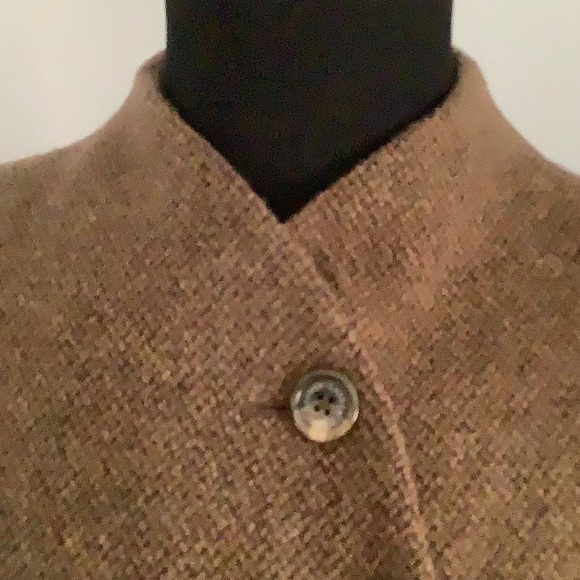 lRL brown tweed waist length jacket with peplum bottom - Picture 2 of 5
